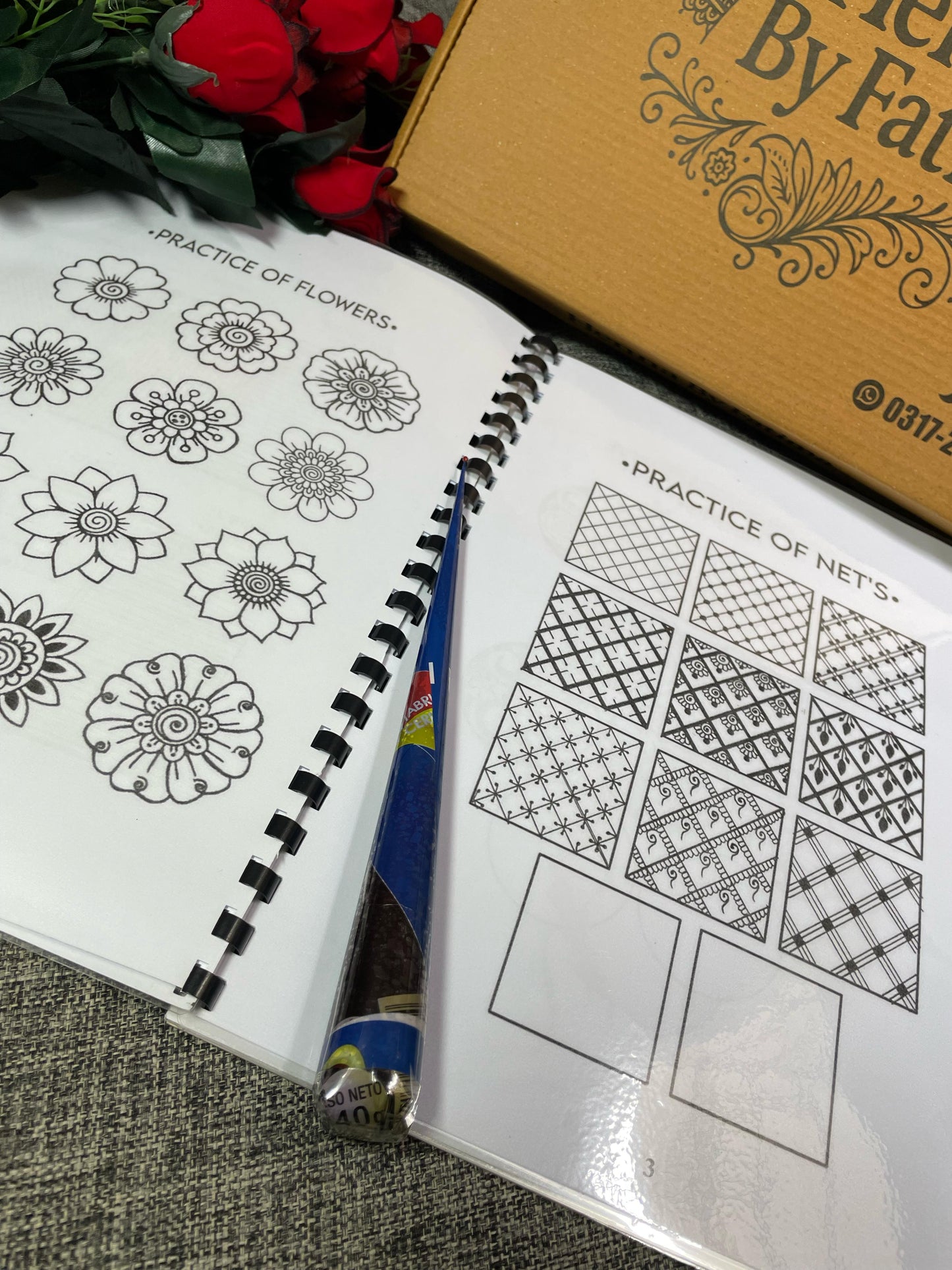 Reusable Mehndi Practice Book Part 1